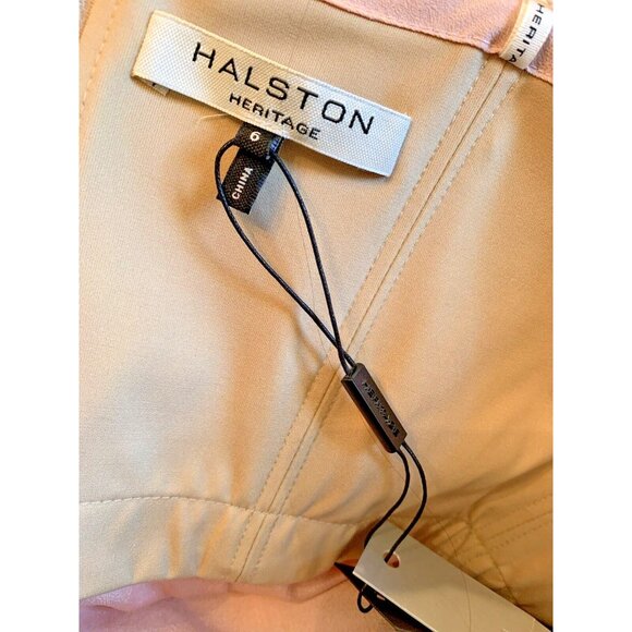 HALSTON HERITAGE Strapless Ruffle Dress Size 6 Pink NWT $595 - Picture 10 of 11